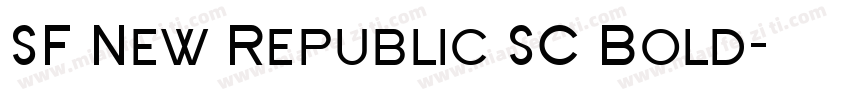 SF New Republic SC Bold字体转换